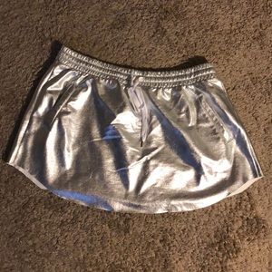 Metallic Silver skirt
